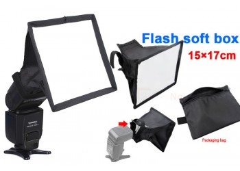 Opvouwbaar flash light diffuser softbox voor speedlight 17*15cm