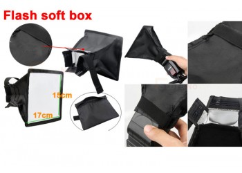 Opvouwbaar flash light diffuser softbox voor speedlight 17*15cm