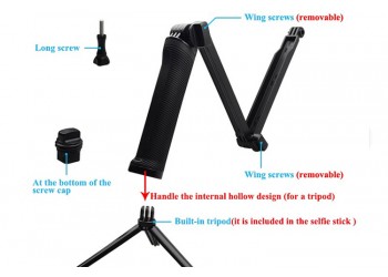 Grip Statieven Manier Monopod Arm beugel Handheld Gopro 543