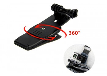 360 Graden Rugzak Hoed Quick Clip Klem voor GoPro met screw