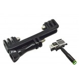 dubbele zelf handheld foto monopod adapter voor gopro