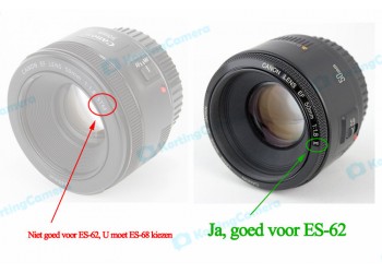 Zonnekap ES-62 voor Canon lens 50 1.8