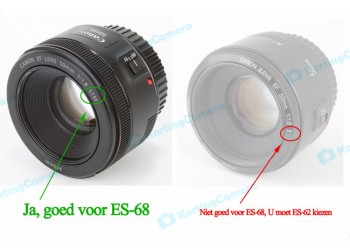 Zonnekap ES-68 II voor Canon lens 50 1.8 STM