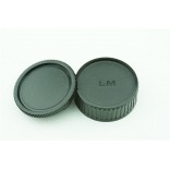 Rearcap+Bodycap (2 pieces): Leica M mount camera lens