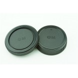 Rearcap+Bodycap (2 pieces): Olympus OM mount camera lens