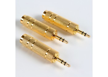 3,5 naar 6,35mm en 6,35 naar 3,5 Audiokabel Adapter Jack Stereo AUX Converter Versterker Verguld