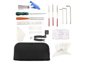 Gitaar 25 in 1 Tool Kit Repareren Onderhoud Gereedschap String Organizer Actie Ruler Gauge Meten