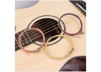 6 in 1 Universele Gitaar String Zeshoekige Staal Core Snaren Messing