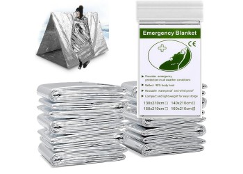 10 stuk 160x210cm Nooddeken Outdoor Survive EHBO Militaire Outdoor Survive Rescue Kit Winddichte folie Thermische deken voor kamperen Hiki
