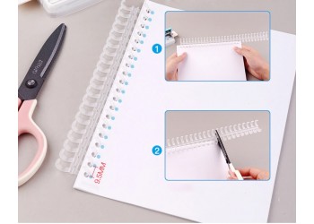 Blauw Papier Punch Handheld Metalen Perforator A4 A5 B5 notebook Plakboek Diary Binding met 6x Losbladige ring