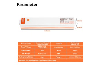 Huishoudelijke Voedsel Vacuumsealer Verpakkingsmachine Film Sealer Vacuümverpakker