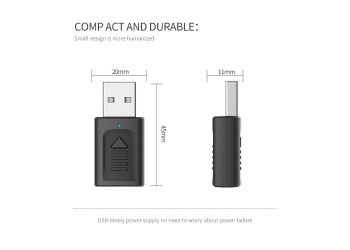 Bluetooth 5.0 Audio-ontvanger Zender 4 IN 1 Mini 3.5mm Jack AUX USB Adapter