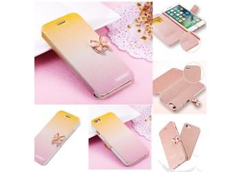 iphone 7 plus Luxe Case Hoes Cover Hoesje zijde Rosegoud