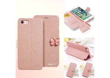 iphone 7 plus Luxe Case Hoes Cover Hoesje zijde Rosegoud