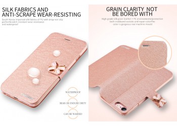 iphone x 5.8inch Luxe Case Hoes Cover Hoesje zijde Rosegoud