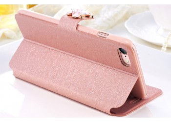 iphone 8 plus Luxe Case Hoes Cover Hoesje zijde Rosegoud