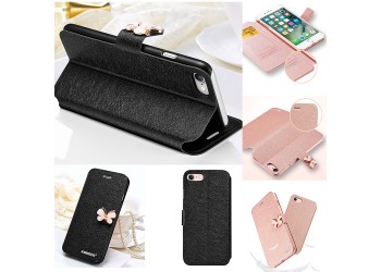 iphone 7 Luxe Case Hoes Cover Hoesje zijde Roserood