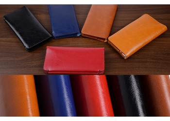 iphone x 8 7 voor Samsung Huawei Luxe leather wallet Hoesje zwart