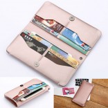 iphone x 8 7 voor Samsung Luxe leather wallet Hoesje rosegoud