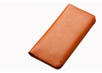 iphone x 8 7 voor Samsung Huawei Luxe leather wallet Hoesje bruin