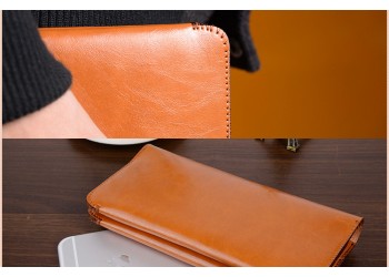 iphone x 8 7 voor Samsung Huawei Luxe leather wallet Hoesje bruin