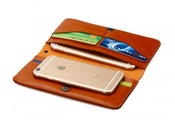 iphone x 8 7 voor Samsung Huawei Luxe leather wallet Hoesje bruin