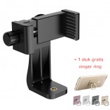 Statief Mount Mobiele Telefoon Clip Houder 360 Graden + Vinger Ring