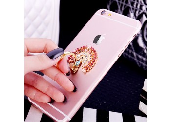 Kristal Mobiele telefoon houder stand vinger ring bowknot