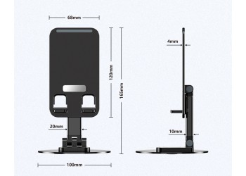Metalen Telefoon Houder 360 Rotatie Draagbare Universele Bureau Telefoon Houder Verstelbare Tablet Stand