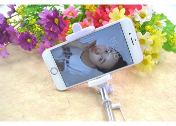 Compacte Selfie Stick bekabeld met ontspanknop