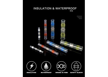 50 stuk Waterdichte Lassen Krimpkous Draad Connector Solderen Mouwen Crimp Wire Isolatie