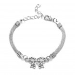 Verzilverde armband creatief diamant eenvoudige armband strik