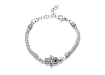 Verzilverde armband creatief diamant eenvoudige armband hand