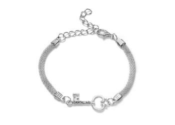 Verzilverde armband creatief diamant eenvoudige armband sleutel