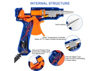 100W Hot Melt Lijmpistool Met 10 stuk 11*200mm Lijm Sticks Industriële Mini Guns DIY 