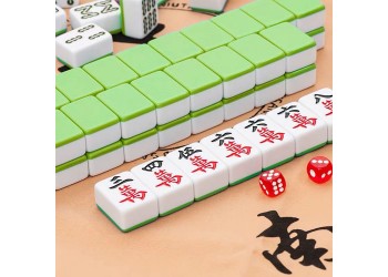 Professioneel 44mm XXXL competitie kwaliteit Mahjong Acryl Majiang met stoffen doos