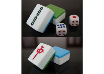 Professioneel 44mm XXXL competitie kwaliteit Mahjong Acryl Majiang met stoffen doos