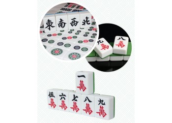 Professioneel 44mm XXXL competitie kwaliteit Mahjong Acryl Majiang met stoffen doos
