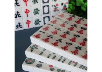 Professioneel 40mm XL Competition kwaliteit Mahjong Acryl Majiang met stoffen doos