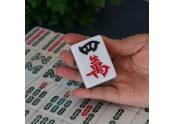 Professioneel 40mm XL Competition kwaliteit Mahjong Acryl Majiang met stoffen doos