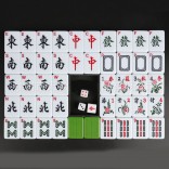 30mm Top-kwaliteit Mahjong Acryl Majiang Set Tafel Spel Met Arabische cijfers en Engelse letters