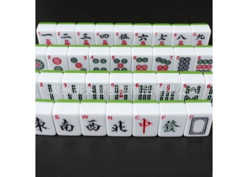 30mm Top-kwaliteit Mahjong Acryl Majiang Set Tafel Spel Met Arabische cijfers en Engelse letters
