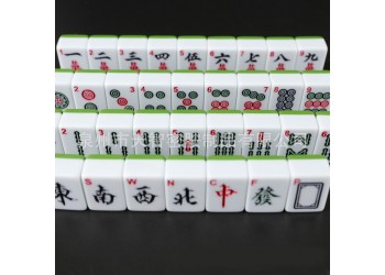 36mm Top-kwaliteit Mahjong Acryl Majiang Set Tafel Spel Met Arabische cijfers en Engelse letters