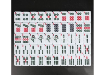 36mm Top-kwaliteit Mahjong Acryl Majiang Set Tafel Spel Met Arabische cijfers en Engelse letters