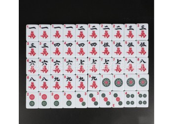 30mm Top-kwaliteit Mahjong Acryl Majiang Set Tafel Spel Met Arabische cijfers en Engelse letters