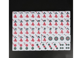 36mm Top-kwaliteit Mahjong Acryl Majiang Set Tafel Spel Met Arabische cijfers en Engelse letters