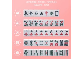 22mm Top-kwaliteit Mini Travelling Mahjong Draagbare Acryl Majiang Set 