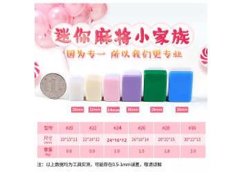 22mm Top-kwaliteit Mini Travelling Mahjong Draagbare Acryl Majiang Set 