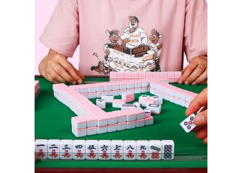 22mm Top-kwaliteit Mini Travelling Mahjong Draagbare Acryl Majiang Set 