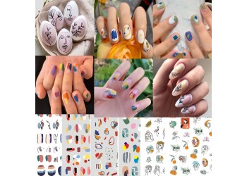 3D Nagel Sticker Coole stickers voor nagel folie Fashion Manicure Stickers Nagels CA-154 Borduurwerk Bloemen